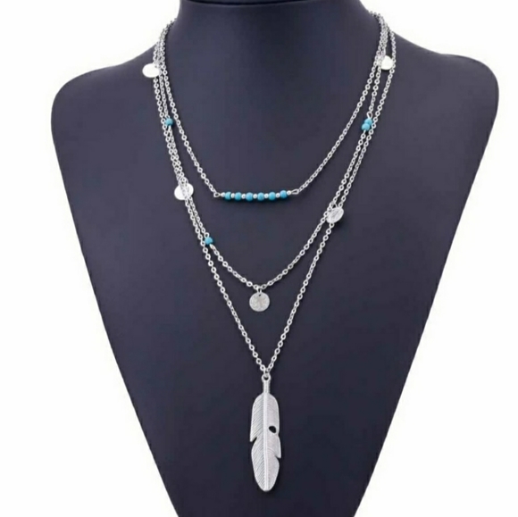 Jewelry - Great gift! Silver feather necklace